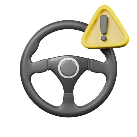 Steering Wheel Warning  3D Icon