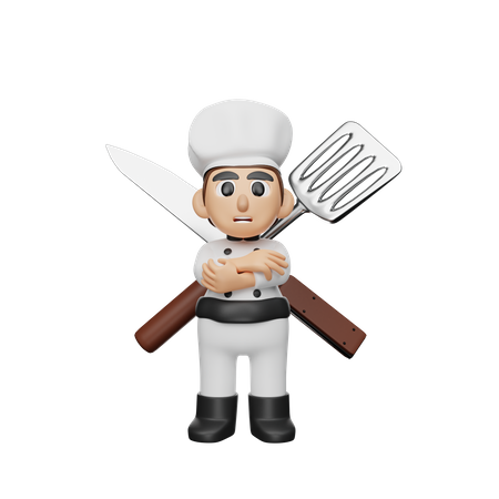 Stehende chef  3D Illustration