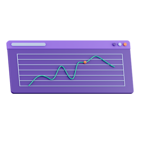 Steigendes Diagramm  3D Icon