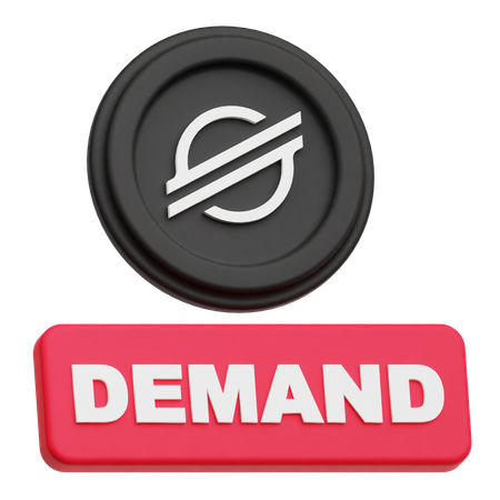 Stellar Coin demand  3D Icon