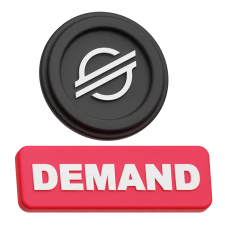 Stellar Coin demand  3D Icon