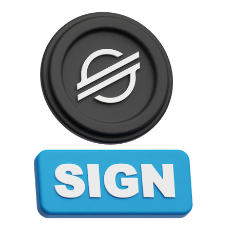 Stellar Coin sign  3D Icon