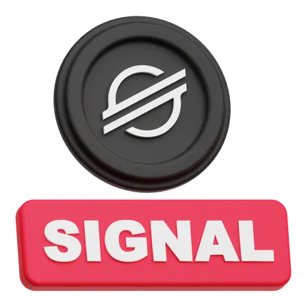 Stellar Coin signal  3D Icon
