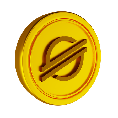 Stellar Crypto Coin  3D Icon