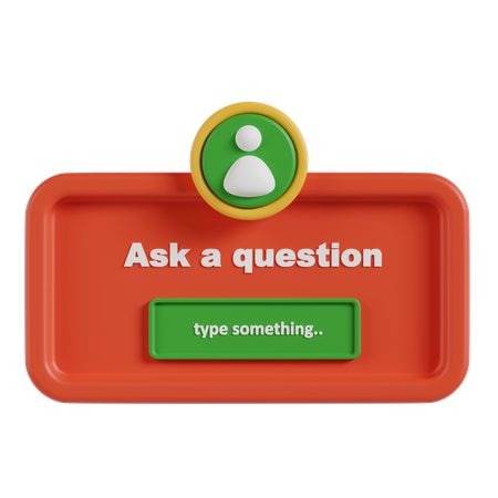 Schaltfläche „Frage stellen“  3D Icon