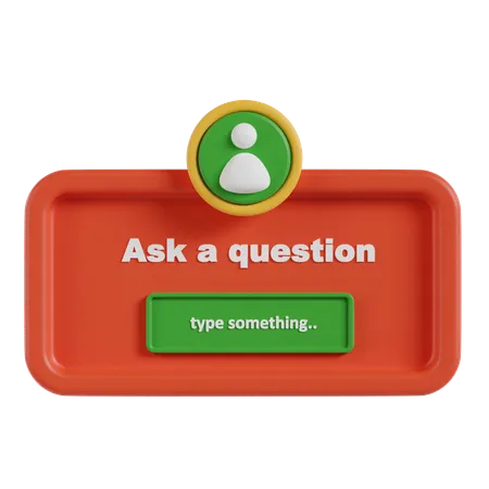 Schaltfläche „Frage stellen“  3D Icon