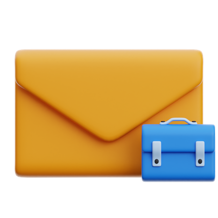 E-Mail mit Stellenangebot  3D Icon