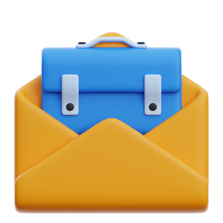 E-Mail mit Stellenangebot  3D Icon