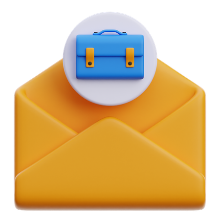 E-Mail mit Stellenangebot  3D Icon