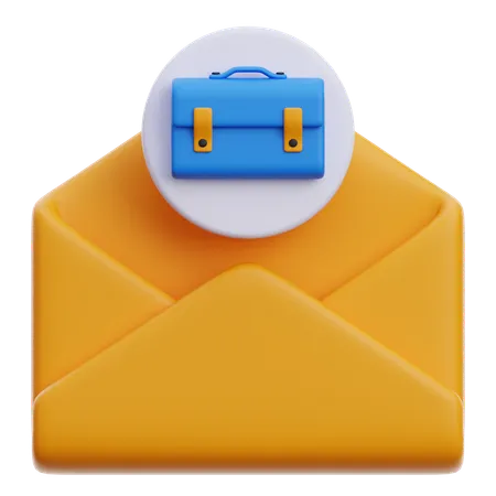 E-Mail mit Stellenangebot  3D Icon