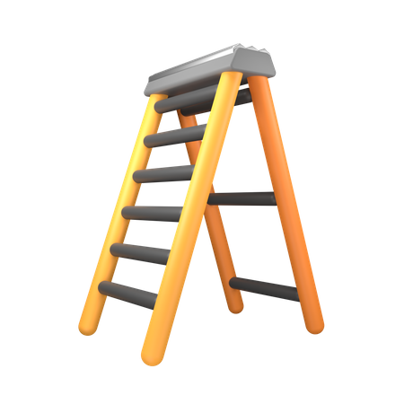 Step Ladder  3D Illustration