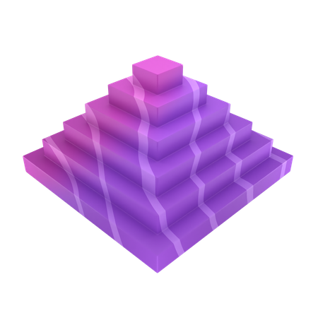 Step Pyramid  3D Icon