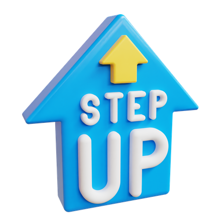 Step up  3D Icon