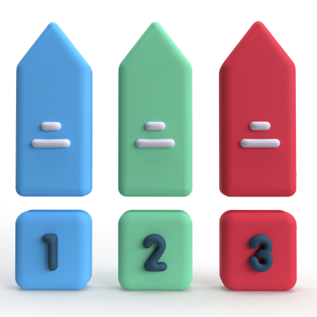 Steps  3D Icon