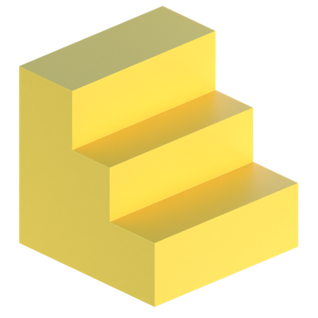 Steps  3D Icon