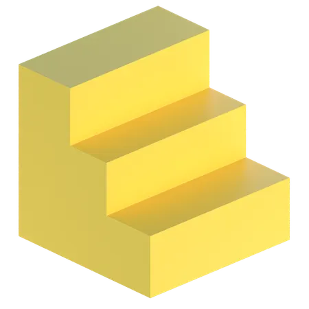 Steps  3D Icon