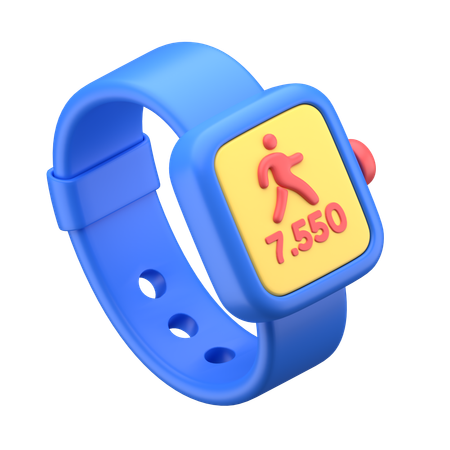 Steps Watch  3D Icon
