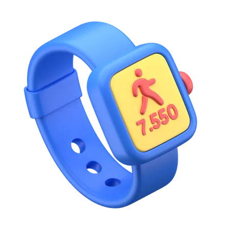 Steps Watch  3D Icon