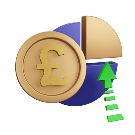 Sterling Increase Monet Chart  3D Icon