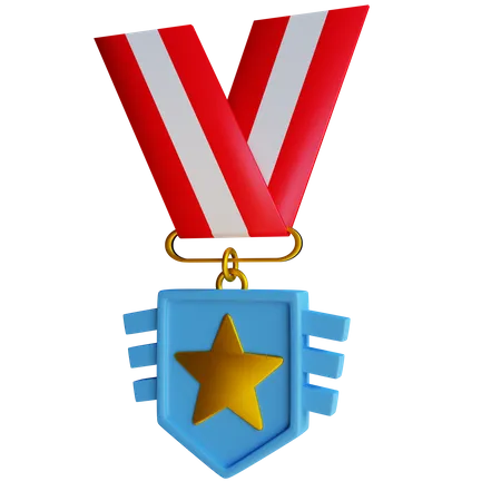 Sternmedaille  3D Illustration