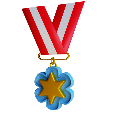 Sternmedaille  3D Illustration