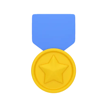 Sternmedaille  3D Illustration