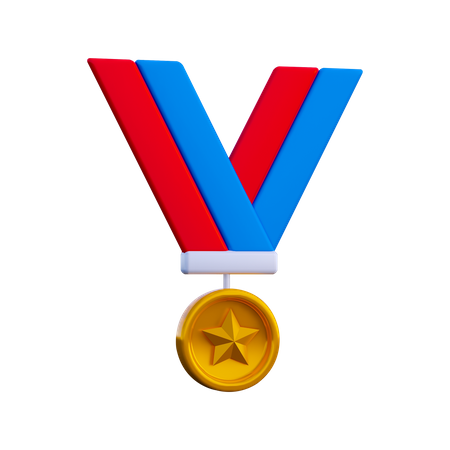 Sternmedaille  3D Illustration