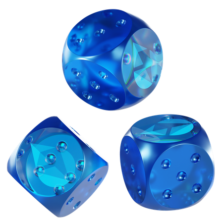 Steth Glass Dice Crypto  3D Icon