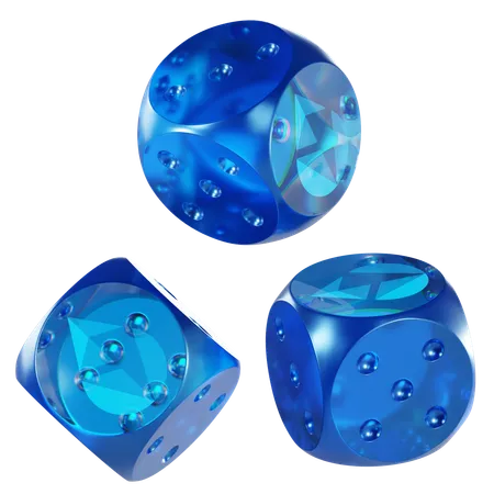 Steth Glass Dice Crypto  3D Icon