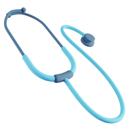 3 D Illustration Of Blue Stethoscope 3D Icon