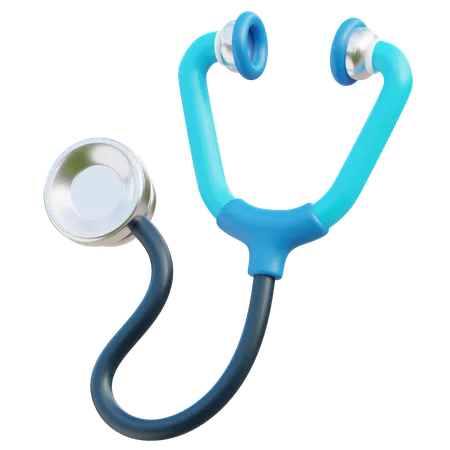 A 3 D Illustration Of A Modern Stethoscope In Blue And Dark Grey Perfect For Medical Presentations Healthcare Blogs And Educational Materials On Clinical Tools 3D Icon