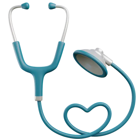 Stethoscope Rendering With High Resolution Medical Illustration 3D Icon