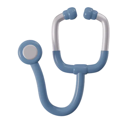 Professional Stethoscope 3 D Rendered Medical Instrument For Cardiac Diagnosis 3D Icon