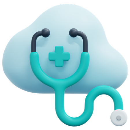 Stethoscope Cloud  3D Icon