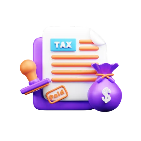 Steuerzahlungsbericht  3D Icon