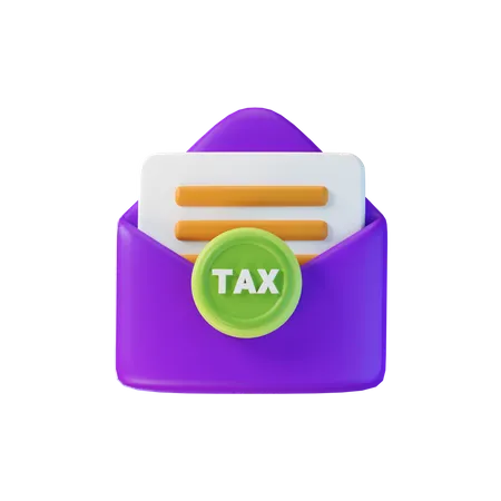 Steuer-E-Mail  3D Icon