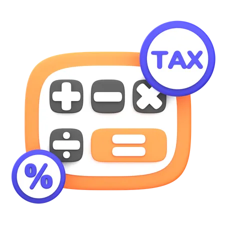 Steuerberechnung  3D Icon