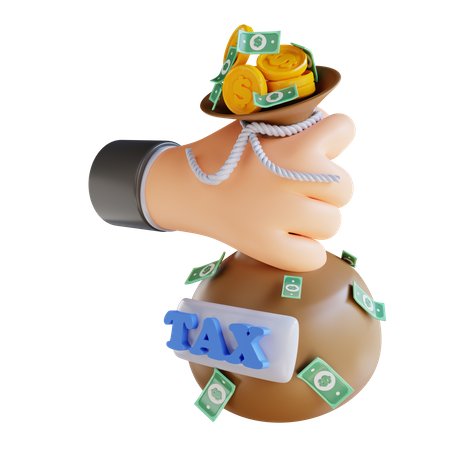 Steuertüte halten  3D Icon