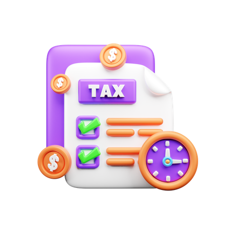 Steuerrückerstattungszeit  3D Icon