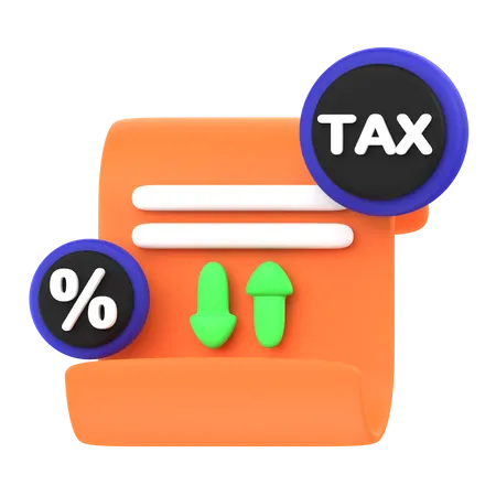 Steuersätze  3D Icon