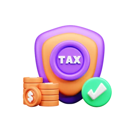Steuerschutz  3D Icon