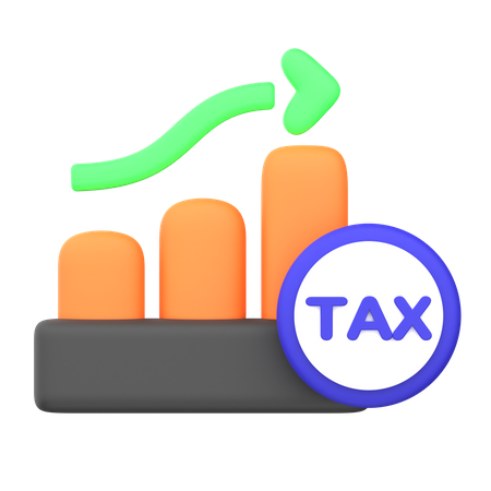 Steuerwachstumsdiagramm  3D Icon