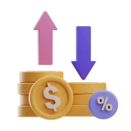 Steuerzinssatz  3D Icon