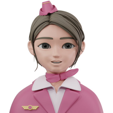 Stewardess  3D Icon