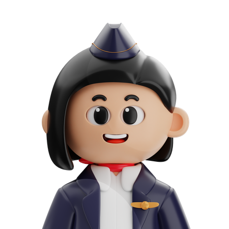 Stewardess  3D Icon