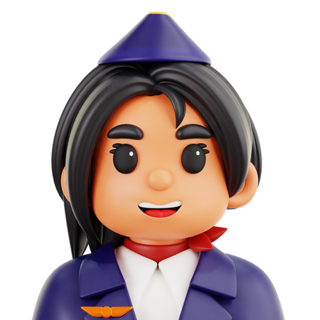 Stewardess  3D Icon