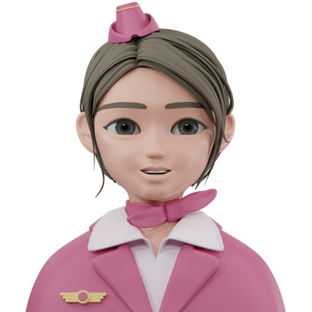 Stewardess  3D Icon