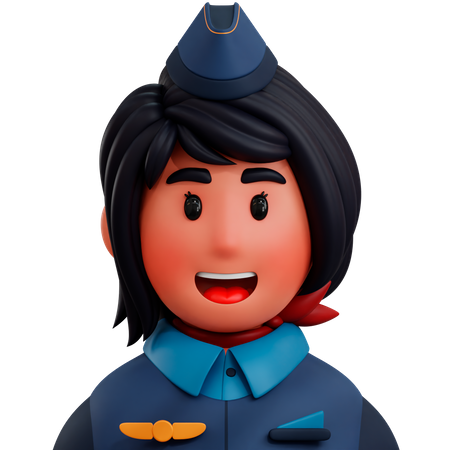 Stewardess  3D Icon