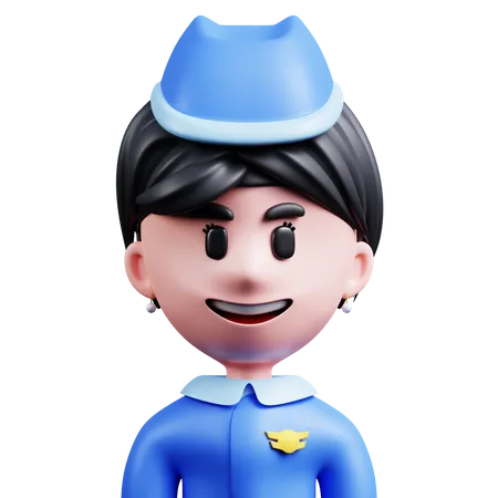 Stewardess  3D Icon