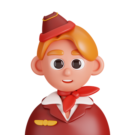 Stewardess  3D Icon